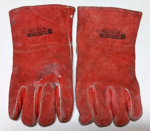 Lincoln Electric Red Line Traditional MIG Stick Welding Gloves All Leather Good