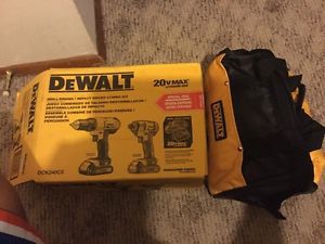 New DEWALT DCK240C2 Drill Kit
