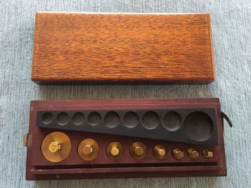 Vintage christian becker weight set science lab instrument scale weights for sale