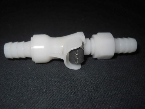 CPC Acetal PLC Series 3/8&#034; Hose Barb Valved In-Line Coupling Body &amp; Insert