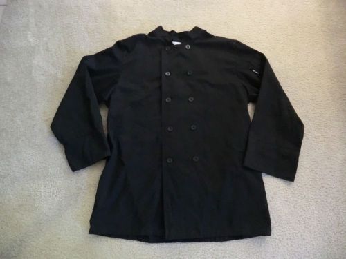 CHEF WORKS BLACK UNIFORM LONG-SLEEVED DESIGNER WORK CLOTHING SZ: L