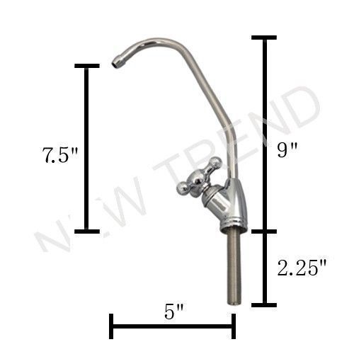 Silver Reverse Osmosis System Water Filter Kitchen Faucet Chrome Finished