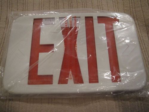 Acuity Lithonia Brand Exit Sign Face Plate Only White  Red 11 5/8&#034; x 7 1/4&#034; NIB