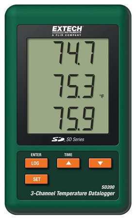 Extech sd200 temperature datalogger, 3 channel for sale