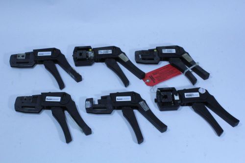 Lot of 6 STEWART CONNECTOR CRIMP TOOL With and Without Dies