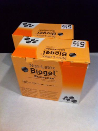 NIB Biogel Skinsense non latex Surgical, 2cs/50 each,10/17, 31455-00, sz 5.5