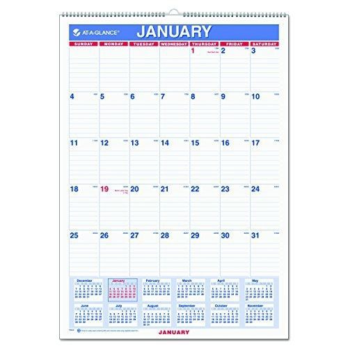 At-A-Glance AT-A-GLANCE Wall Calendar 2017, Monthly, 12 x 17&#034;, Ruled, Wirebound