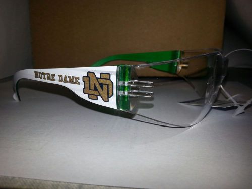 Ncaa nortre dame safety glasses clear lens green frames for sale