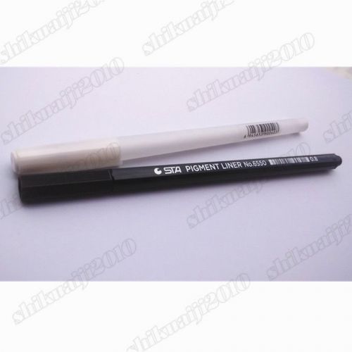 Pigment Liner Fineliner Pen Black/White 0.05mm-0.8mm Art Supplies RandomShip 1pc