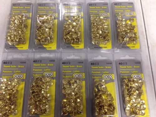 400 Thumb Tacks Gold Color Metal Push Pins Tacs Office Teacher Students Brass