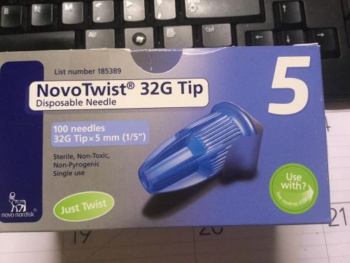NovoTwist 32G Tip Disposable Needle, 5mm (1/2&#034;), 44 In Box