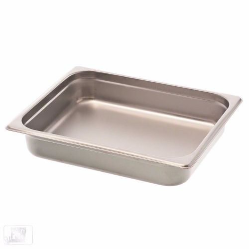 Half Size 2.5 in Deep Stainless Steel Steam Table Pan - Anti Jamming - 24 gauge