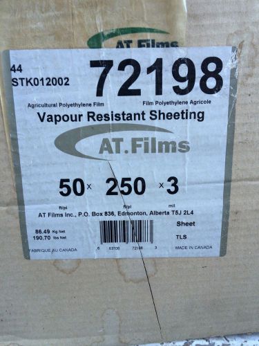 50&#039; x 250&#039; X 3 Mil Plastic Silage Cover For Silo AT Films  72198 NIB