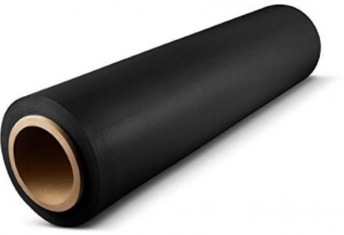 Black stretch film hand wrap shrink pallet 18 inch x 80 gauge x 1500 feet 4 for sale