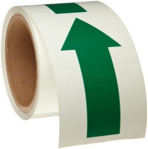 Brady 90974 3 width, 15&#039; length, green and phosphorescent color arrow tape on for sale