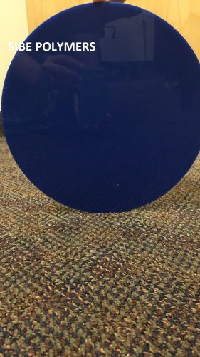 TRANSLUCENT BLUE ACRYLIC PLEXIGLASS 1/8&#034; PLASTIC SHEET CIRCLE DISC 6&#034; DIAMETER