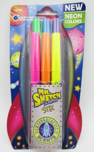 Mr. sketch scented stix markers intergalactic neon 6 pack for sale
