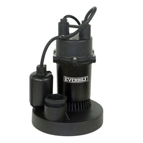 Everbilt sba033bc 1/3 hp submersible sump pump with tether 1001-093-909 for sale