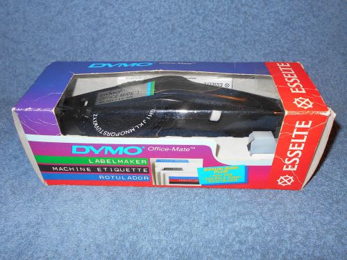 ESSELTE DYMO OFFICE MATE I LABEL MAKER 1530 IN BOX W/ MANUAL &amp; PARTIAL ROLL TAPE