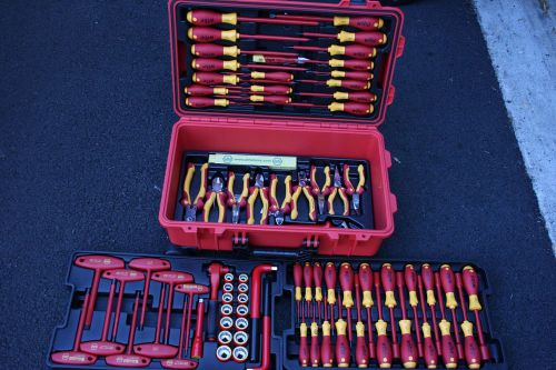 Wiha 32800 insulated 80 piece set in rolling tool case made in germany for sale