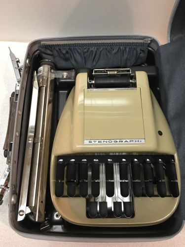 Samsonite StenoGraph Reporter Shorthand Machine With Tripod Case And Keys