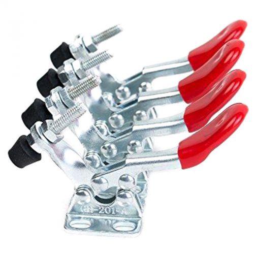 4pcs Red Toggle Clamp GH-201A 201-A Quick Release Tool Horizontal Clamp Hand le4