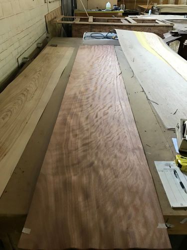 Wood veneer figured okume 20x124 1pcs total raw veneer  &#034;exotic&#034; ok.c1 11-15-16 for sale