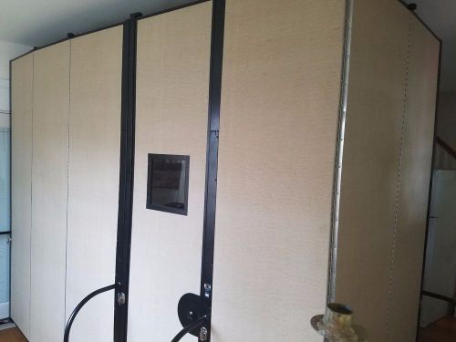 8&#039; h freestanding portable partition with locking door for sale