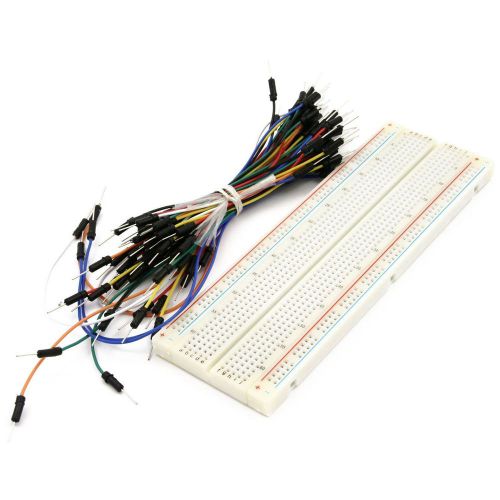 830 Points PCB Breadboard MB102 +65pcs Jumper Cable Leads Wires For Arduino