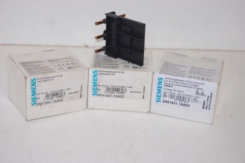 (4) NIB Siemens 3RA1931-1AA00 Link Module For Use With 3RV1 Series