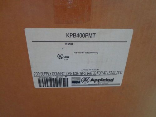 APPLETON KPB400PMT Mercmaster III 400 KP Series Ballast Body New In Box
