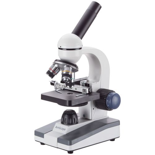 Amscope m150-ms 40x-400x coarse &amp; fine student microscope w mechanical stage for sale