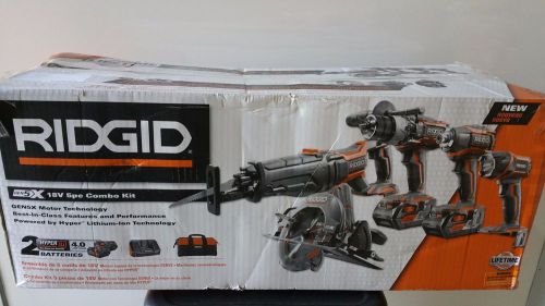New 18 volt lithium ion 5 piece combo kit cordless tools  ridgid r9652 for sale