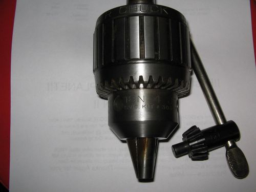 Jacobs # 18n super drill chuck/key,mt3 arbor, jt4 mount,1/8&#034;-3/4&#034; capacity, tbl for sale