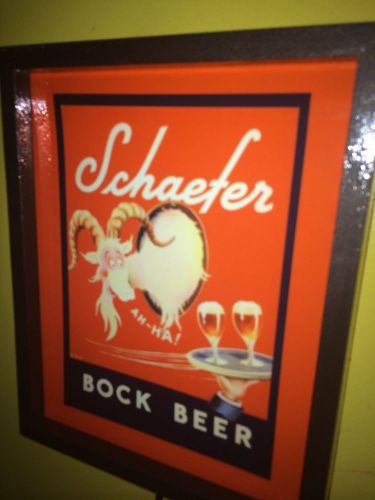 Schaefer Bock Goat Beer Bar Store Man Cave Advertising Lighted SIgn
