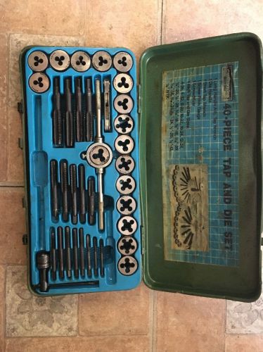 Vintage craftmaster 40-piece tap and die set missing three pieces for sale