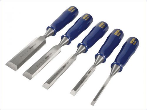 Irwin marples  bevel edge chisel blue chip handle set 5: 6, 10, 12, 18 &amp; 25mm for sale