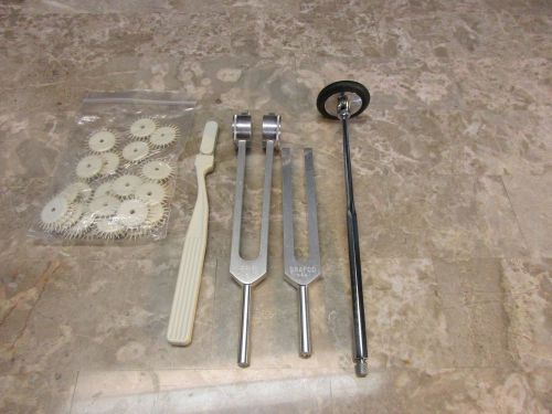 4 pcs neurological percussion reflex hammer pinwheel tuning forks diagnostic set for sale