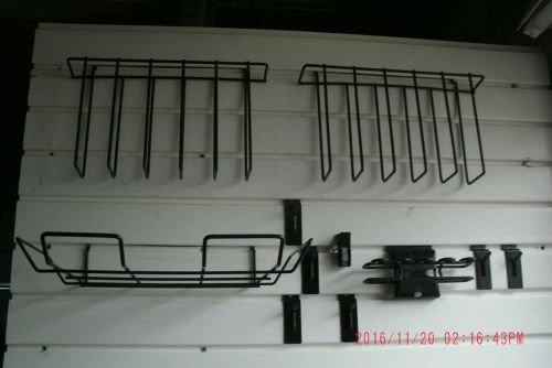slatwall gridwall accessories basket hooks storage 11 piece set