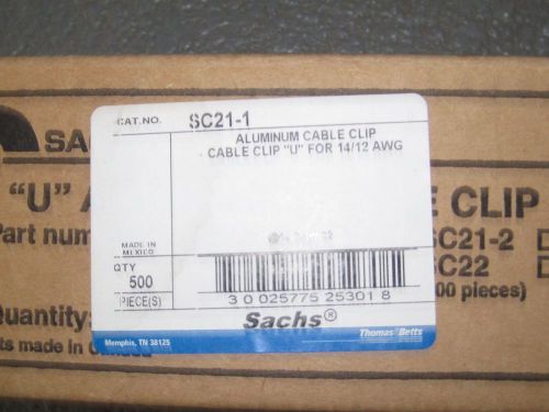 Thomas &amp; betts aluminum cable clip sachs sc20-1 single rg6 ‘u’ for sale
