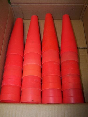20 Orange Police Flashlight Safety Cones 7.5&#039;&#039; X 2.25&#034; dia. ~ Wand Traffic SALE