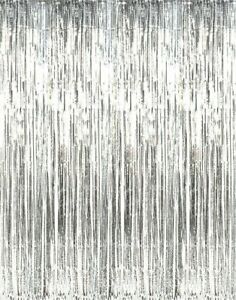 Silver Foil Fringe Curtain Party Wedding Backdrop Hen Fashion Decoration