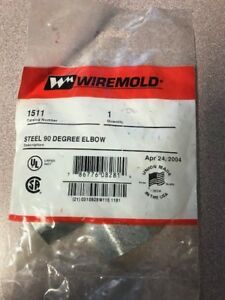 Lot of 5 WIREMOLD 1511 Overfloor Raceway 90 Degree Flat Elbow