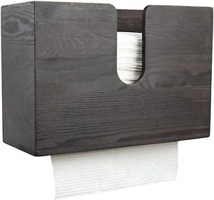 Pengke Retro Wood Paper Towel Dispenser,Wall Mount And Countertop Multifold Pape