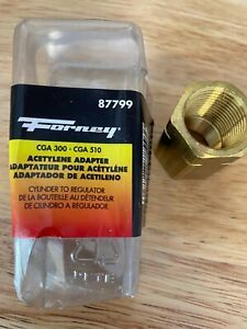 Forney 87799 Acetylene Cylinder to Regulator Adaptor, CGA 300 To CGA 510