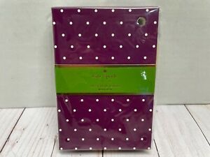 Kate Spade New York Plum Bikini Dot Loose Note Holder w/Pen Gold Edge