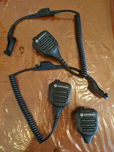 Motorola NNTN8383 INC noise cancelling MOTOTRBO Speaker Microphone (Lot of 2)