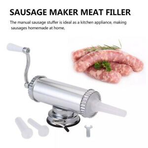 Alloy Sausage Maker Stuffer Suction Base Horizontal Meat Filler Machine