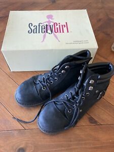 Safety Girl II Steel Toe Work Boots - Black