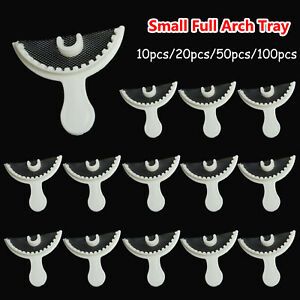 10-100Pcs Disposable Dental Impression Mesh Trays Bite Small Full Arch Tray